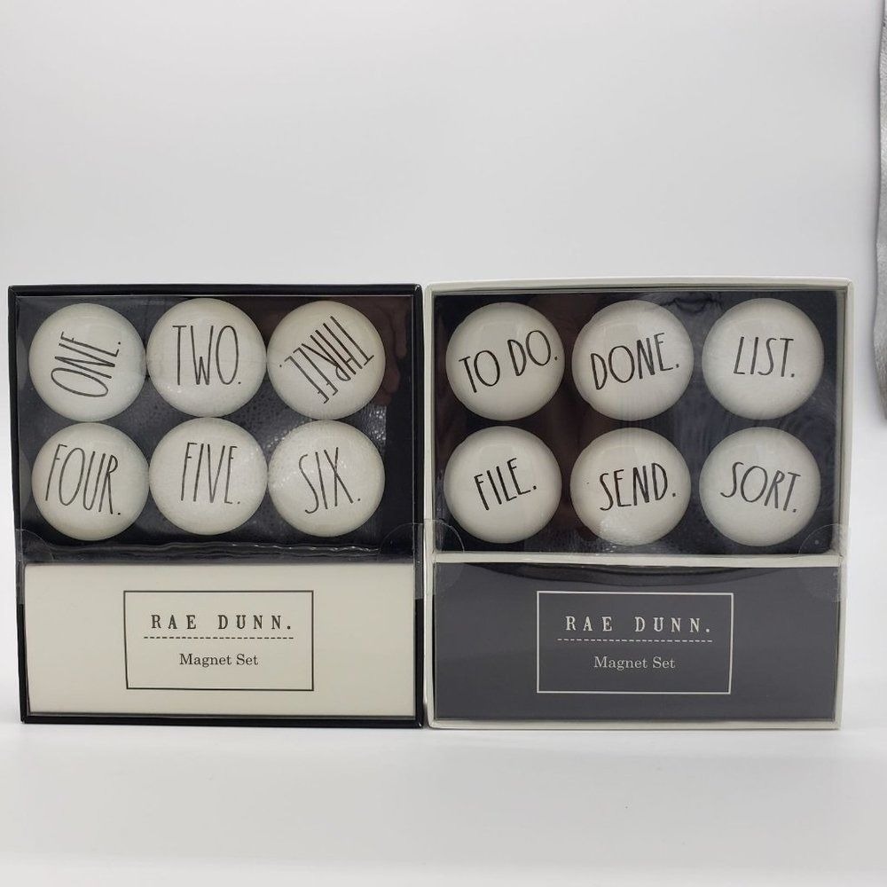Rae Dunn Magnet Set Numbers To Do List File Send Sort Office Kitchen Decor